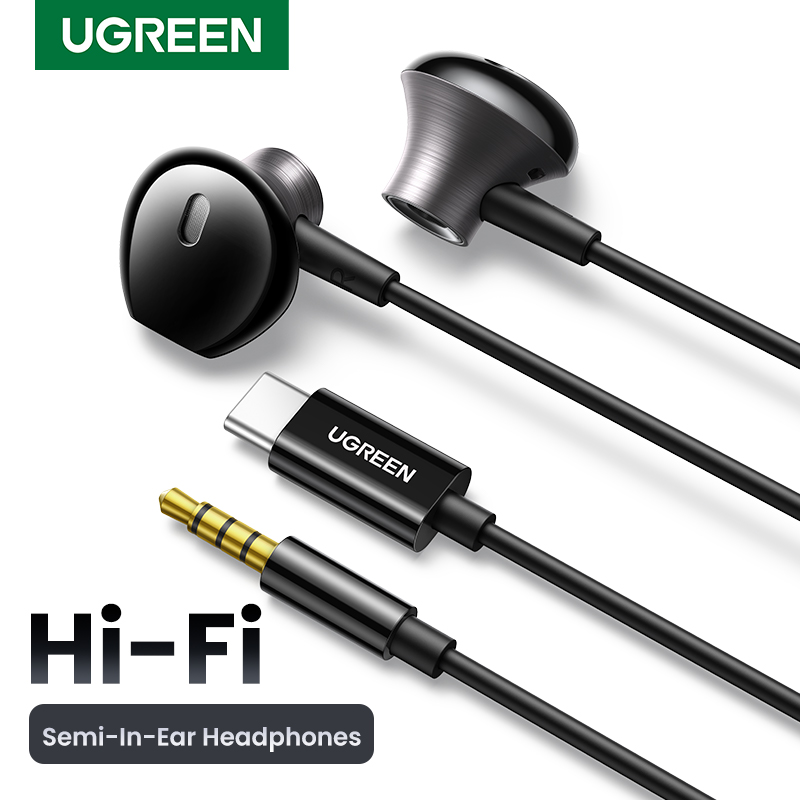 Wired Earphone Lightning - UGREEN earbud berkabel USB Tipe C,