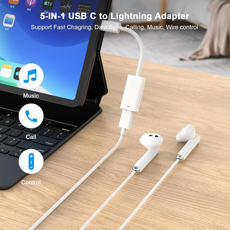 Konverter Earphone Tipe C ke i - Wired Earphone Lightning ulasan dan harga