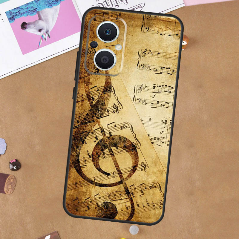 Casing Piano dengan Simbol Not - Oppo Reno 12 ulasan dan harga